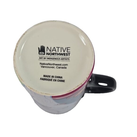 Native Northwest Travel Mug Indigenous Art Ceramic Tumbler Vancouver Canada - Picture 7 of 7